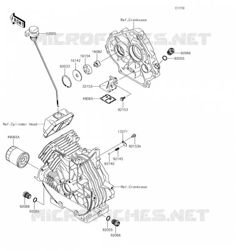 POMPE A HUILE/FILTRE &Agrave; HUILE Kawasaki SSV 400 2019 MULE SX  KAF400JKF