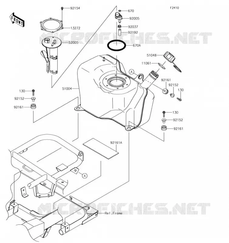 RESERVOIR CARBURANT Kawasaki SSV 400 2019 MULE SX  KAF400LKF