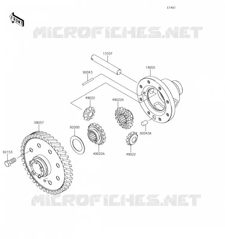 DIFFERENTIEL Kawasaki SSV 400 2019 MULE SX  KAF400NKF