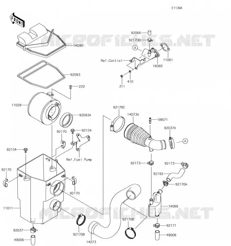 FILTRE A AIR Kawasaki SSV 400 2019 MULE SX  KAF400NKF