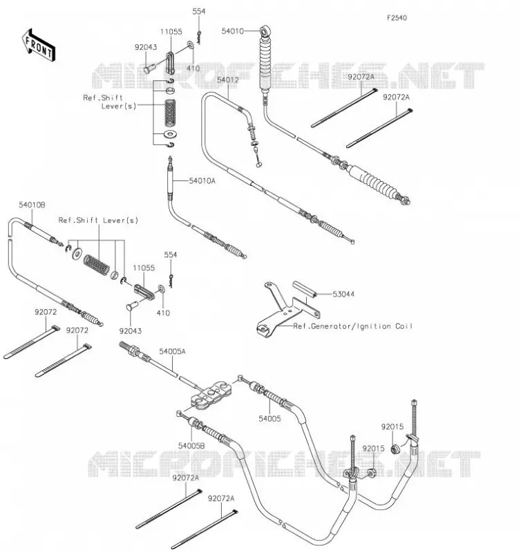 CABLES Kawasaki SSV 400 2019 MULE SX  KAF400PKF