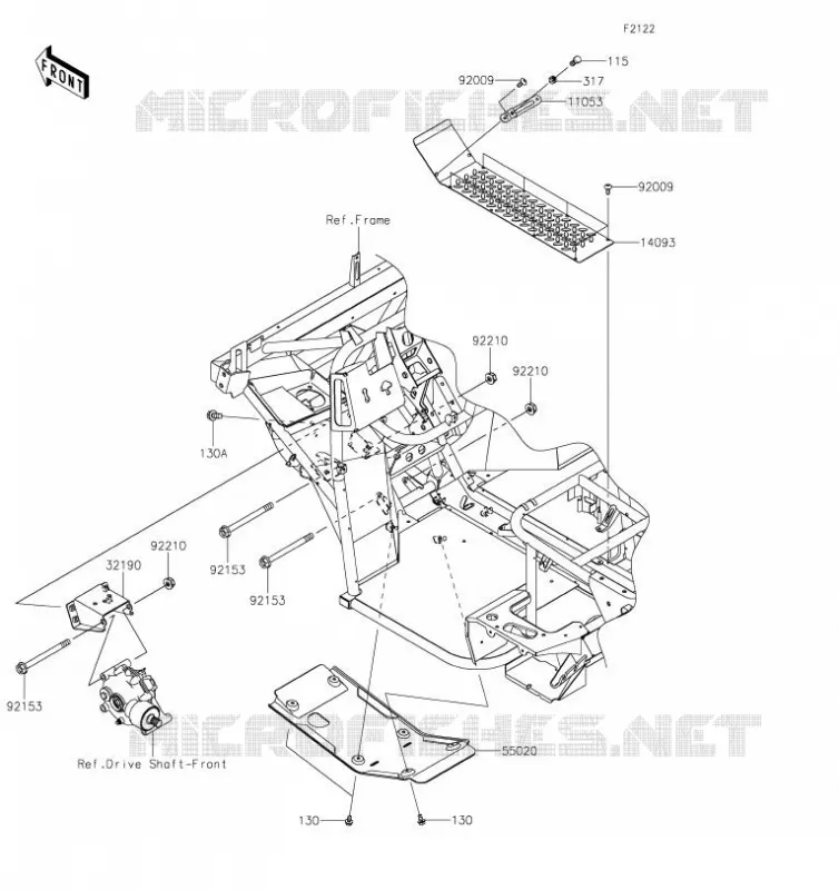 SUPPORT MOTEUR Kawasaki SSV 400 2019 MULE SX  KAF400PKF