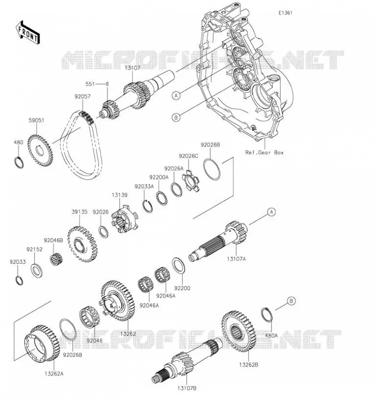 TRANSMISSION Kawasaki SSV 400 2019 MULE SX  KAF400PKF