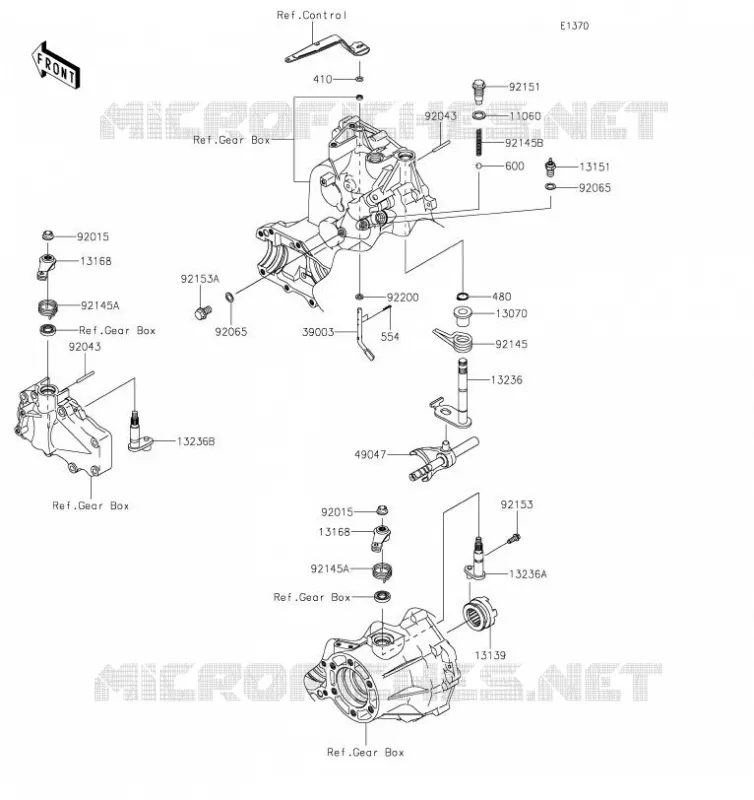 SELECTEUR Kawasaki SSV 400 2019 MULE SX  KAF400PKS