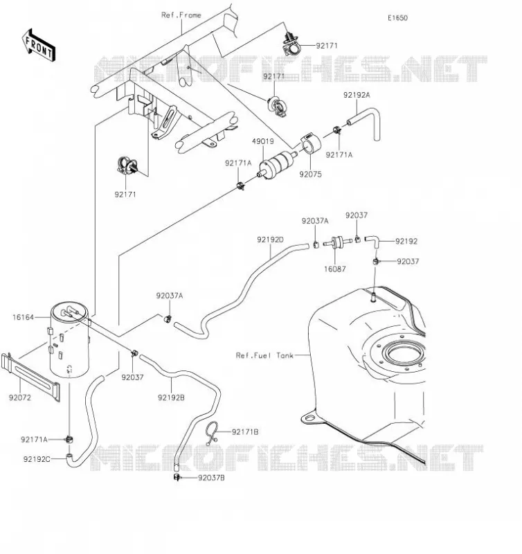 SYSTEME D'EVAPORATION CARBURANT Kawasaki SSV 400 2019 MULE SX  KAF400PKS