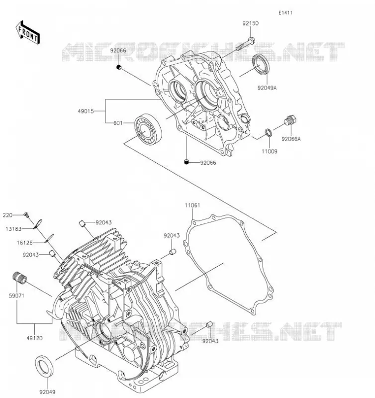 CARTER MOTEUR(S) Kawasaki SSV 400 2019 MULE SX  KAF400RKF