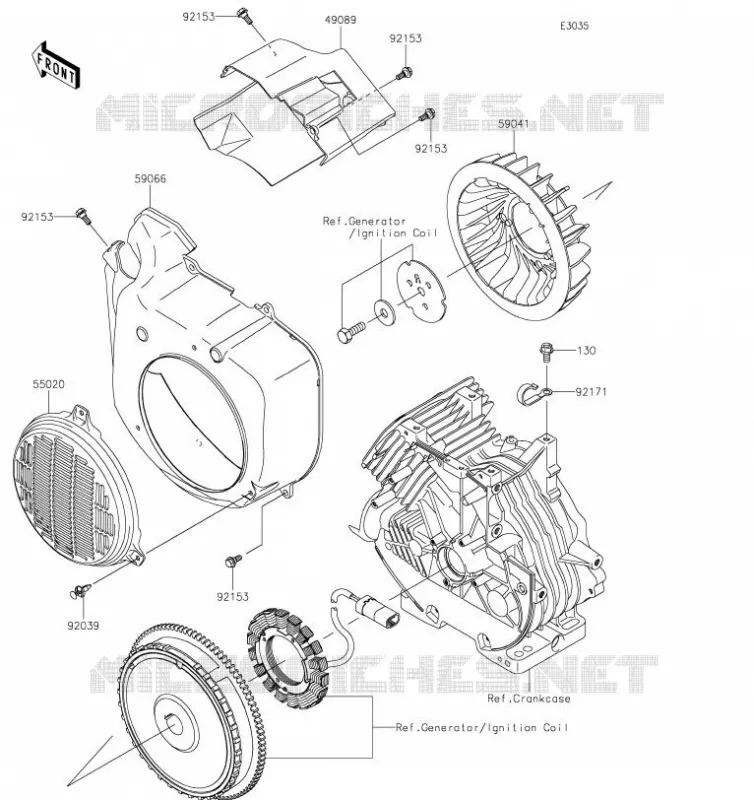 REFROIDISSEMENT Kawasaki SSV 400 2019 MULE SX  KAF400RKS