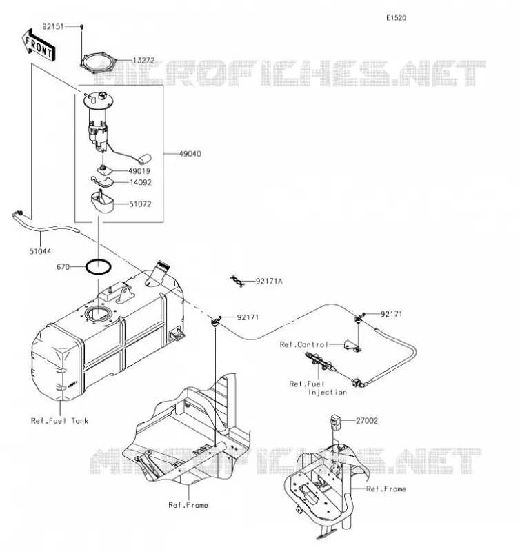 POMPE A ESSENCE Kawasaki SSV 620 2019 MULE 4010 4X4  KAF620MKF