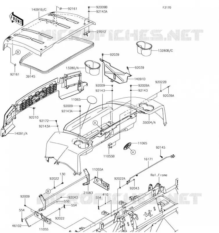 GARDE BOUE Kawasaki SSV 620 2019 MULE 4000  KAF620PKF