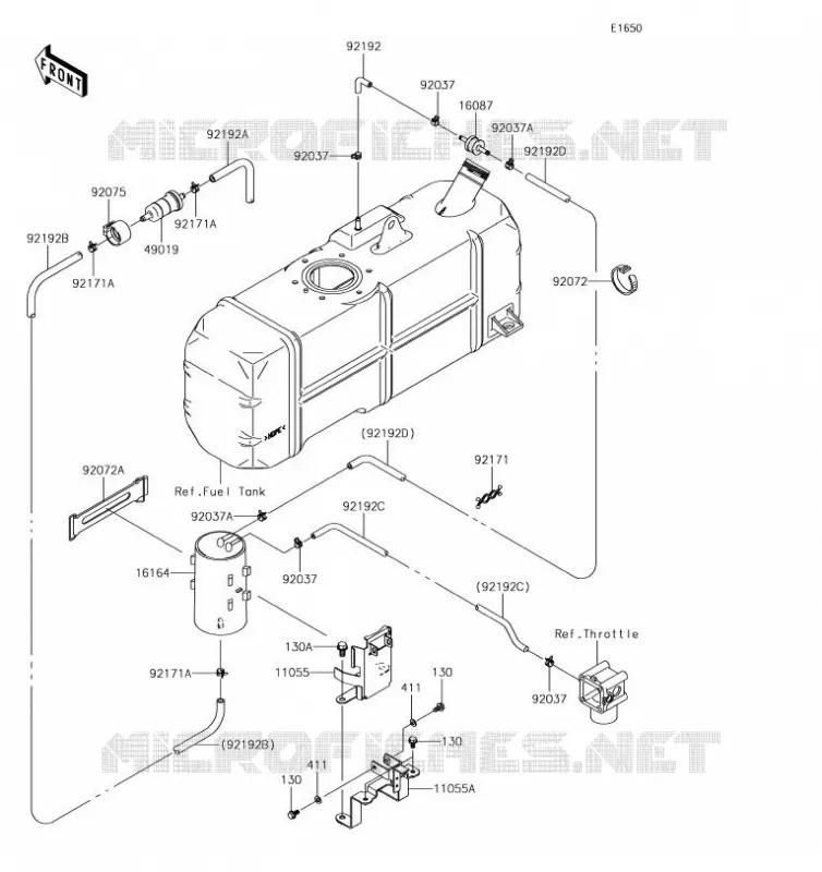 SYSTEME D'EVAPORATION CARBURANT Kawasaki SSV 620 2019 MULE 4000  KAF620PKF
