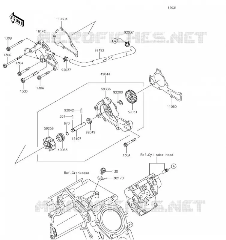 POMPE &Agrave; EAU Kawasaki SSV 620 2019 MULE 4000  KAF620PKF
