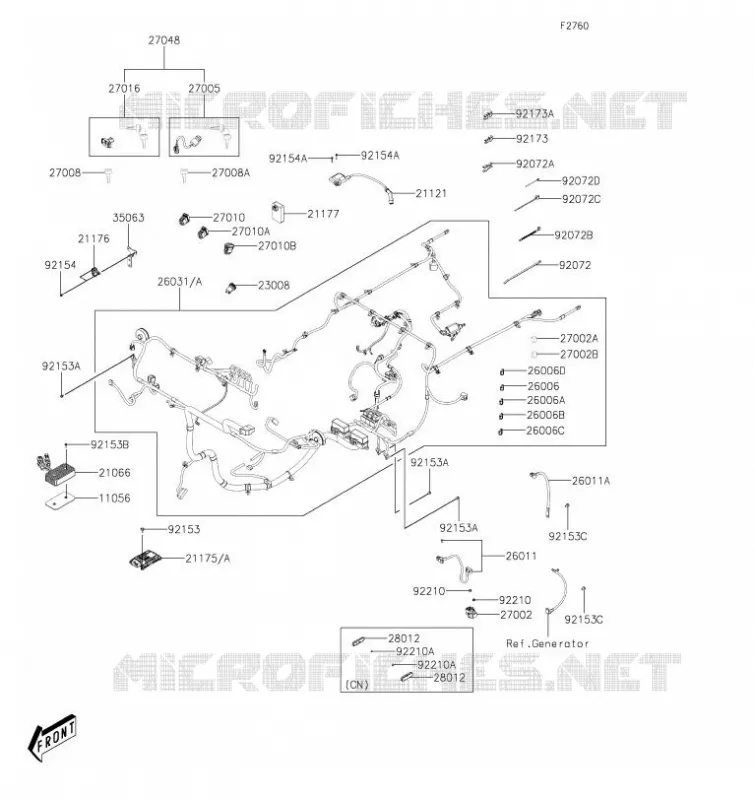 CHASSIS EQUIPMENT ELECTRIQUE Kawasaki SSV 700 2019 MULE PRO-MX  KAF700AKF