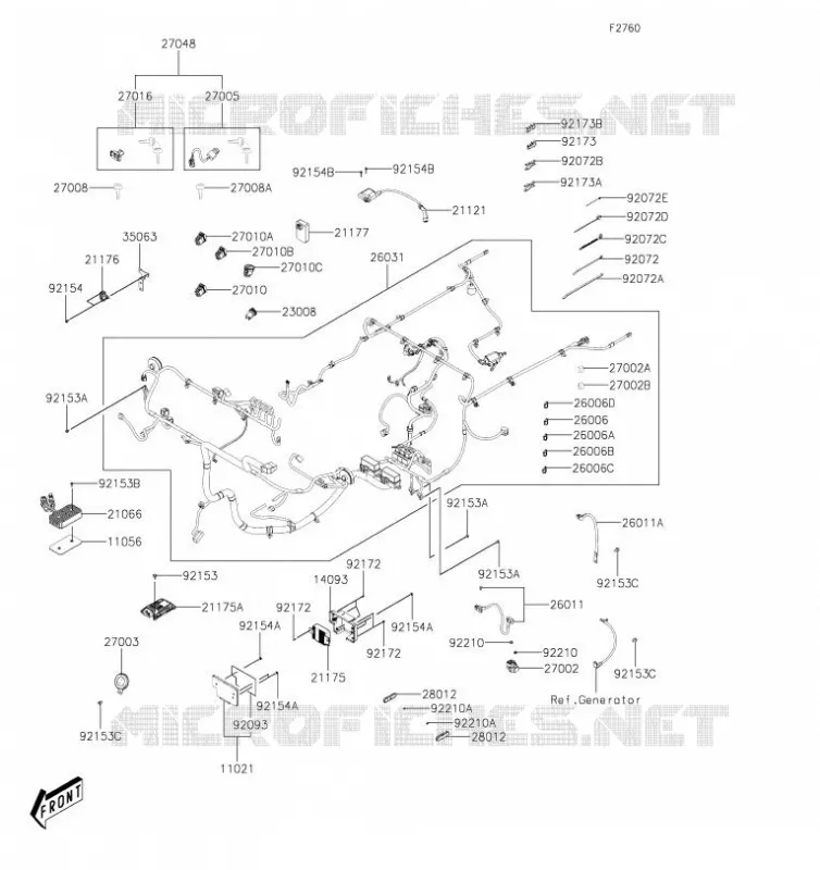 CHASSIS EQUIPMENT ELECTRIQUE Kawasaki SSV 700 2019 MULE PRO-MX  KAF700BKF