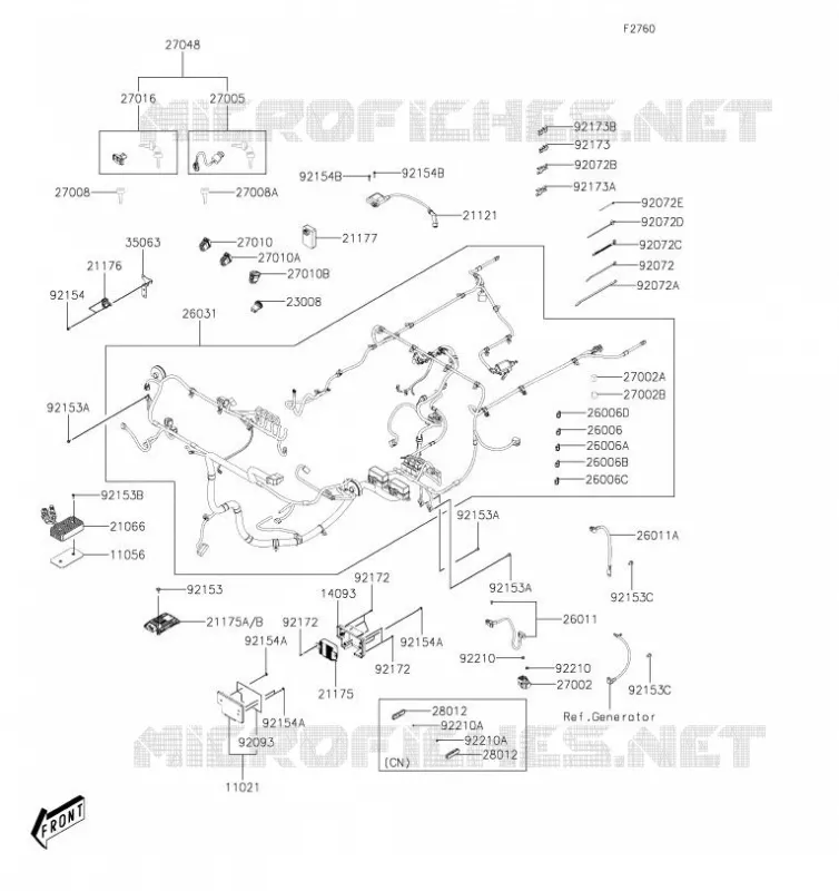 CHASSIS EQUIPMENT ELECTRIQUE Kawasaki SSV 700 2019 MULE PRO-MX  KAF700BKF