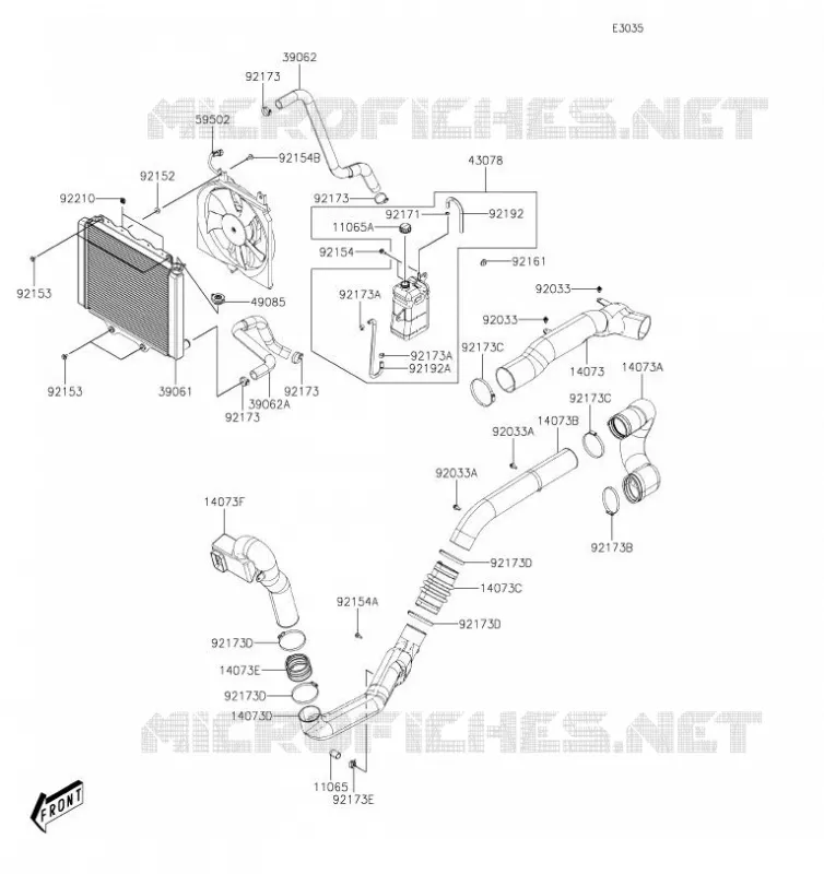 REFROIDISSEMENT Kawasaki SSV 700 2019 MULE PRO-MX  KAF700BKF