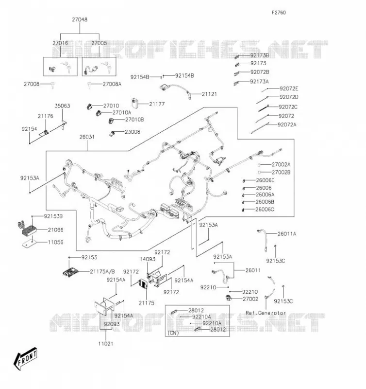CHASSIS EQUIPMENT ELECTRIQUE Kawasaki SSV 700 2019 MULE PRO-MX  KAF700BKF