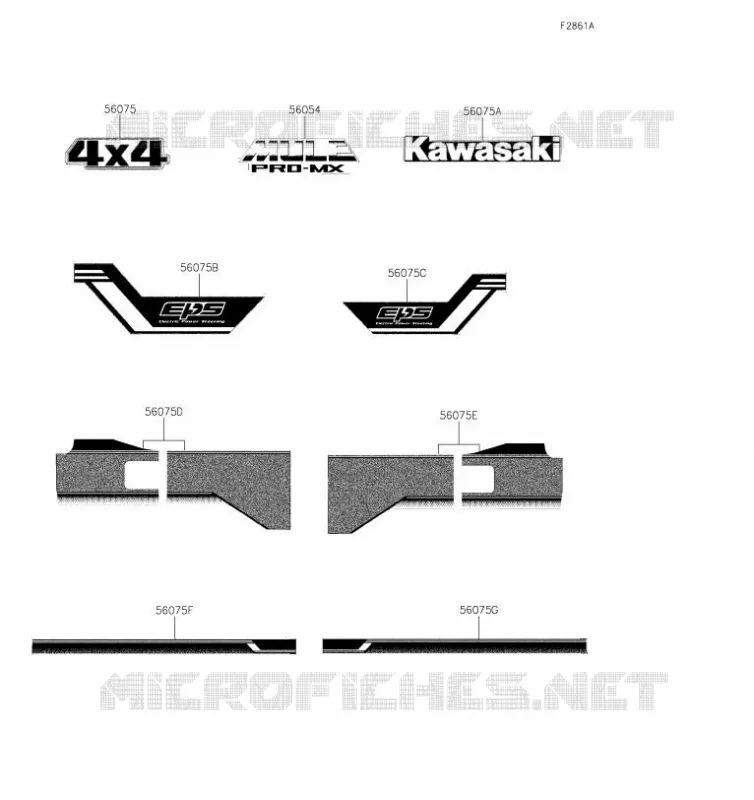STICKER(GREEN) Kawasaki SSV 700 2019 MULE PRO-MX  KAF700BKF