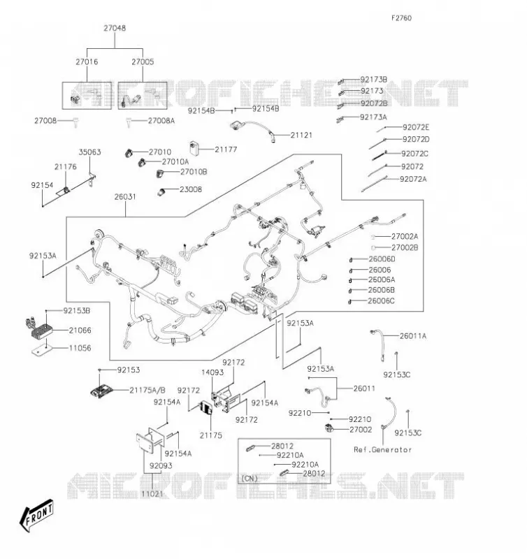 CHASSIS EQUIPMENT ELECTRIQUE Kawasaki SSV 700 2019 MULE PRO-MX  KAF700CKF