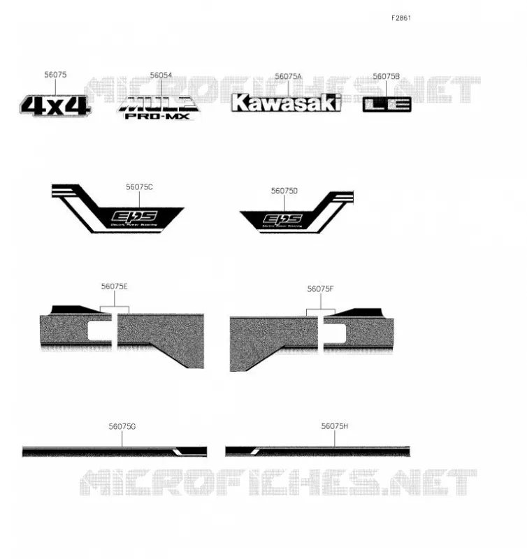 STICKER Kawasaki SSV 700 2019 MULE PRO-MX  KAF700CKF