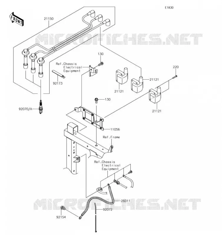 SYSTEME D&acute;ALLUMAGE Kawasaki SSV 820 2019 MULE PRO-FXT  KAF820AKF