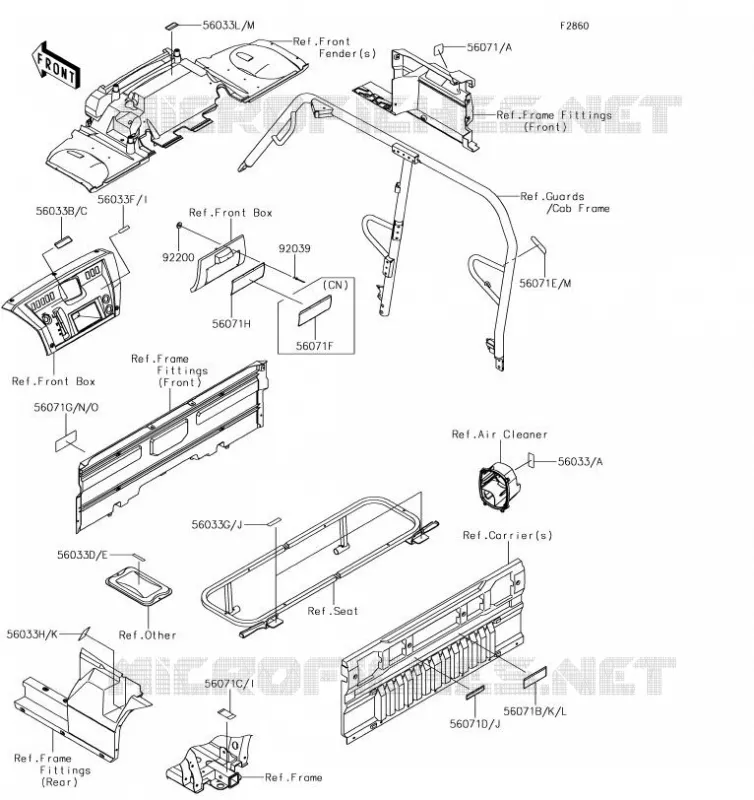 LABEL Kawasaki SSV 820 2019 MULE PRO-FXT EPS  KAF820BKF