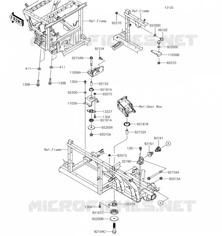 SUPPORT MOTEUR Kawasaki SSV 820 2019 MULE PRO-FXT EPS  KAF820BKF