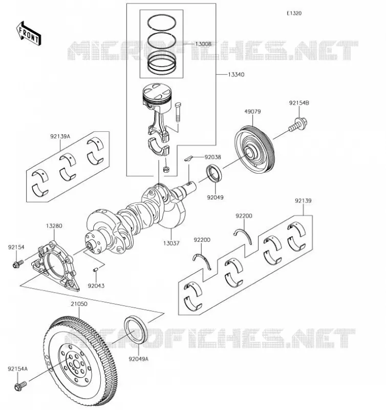 VILEBREQUIN/PISTON Kawasaki SSV 820 2019 MULE PRO-FXT EPS  KAF820BKF