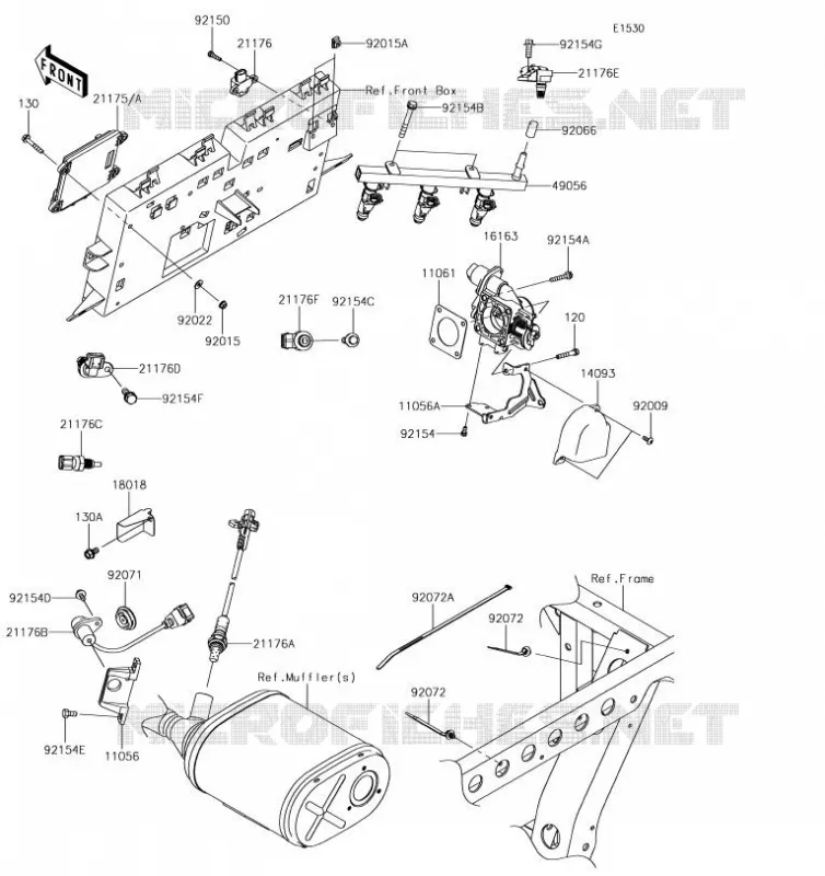 INJECTION CARBURANT Kawasaki SSV 820 2019 MULE PRO-FXT EPS  KAF820BKF