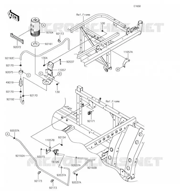 SYSTEME D'EVAPORATION CARBURANT(CA) Kawasaki SSV 820 2019 MULE PRO-FXT EPS  KAF820BKF