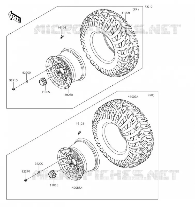 ROUE/PNEUS Kawasaki SSV 820 2019 MULE PRO-FXT  KAF820CKF