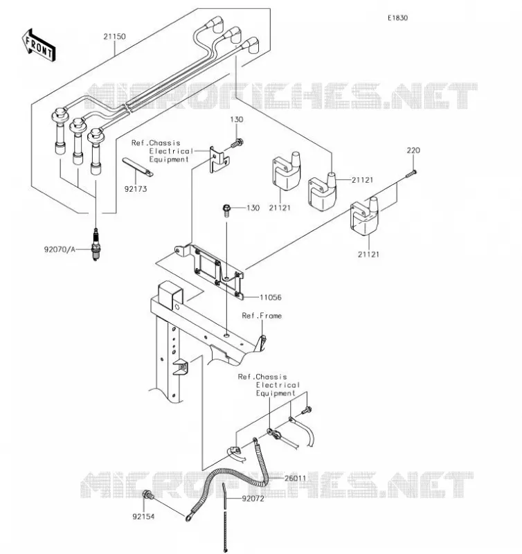 SYSTEME D&acute;ALLUMAGE Kawasaki SSV 820 2019 MULE PRO-FXT  KAF820DKF