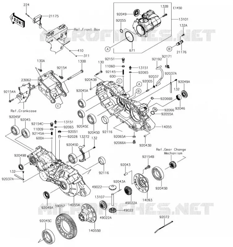 PONT Kawasaki SSV 820 2019 MULE PRO-FX  KAF820FKF