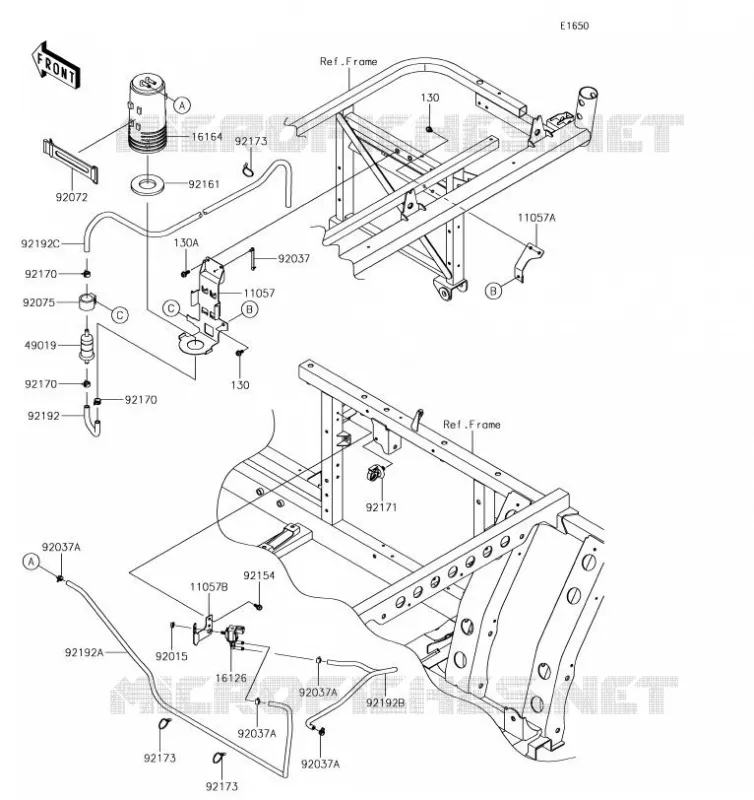 SYSTEME D'EVAPORATION CARBURANT(CA) Kawasaki SSV 820 2019 MULE PRO-FX  KAF820FKF