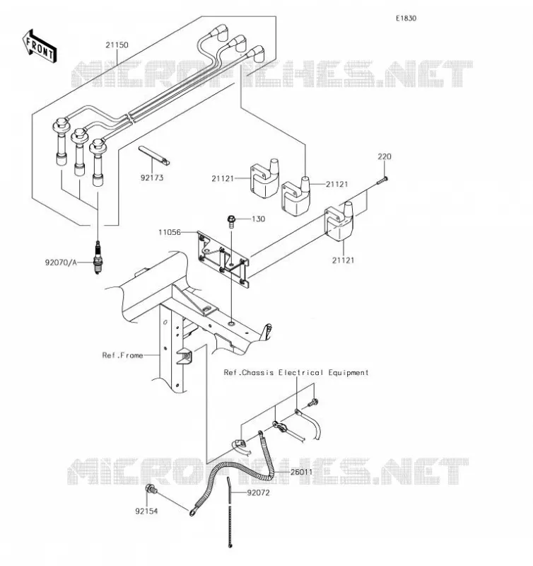 SYSTEME D&acute;ALLUMAGE Kawasaki SSV 820 2019 MULE PRO-FX  KAF820GKF