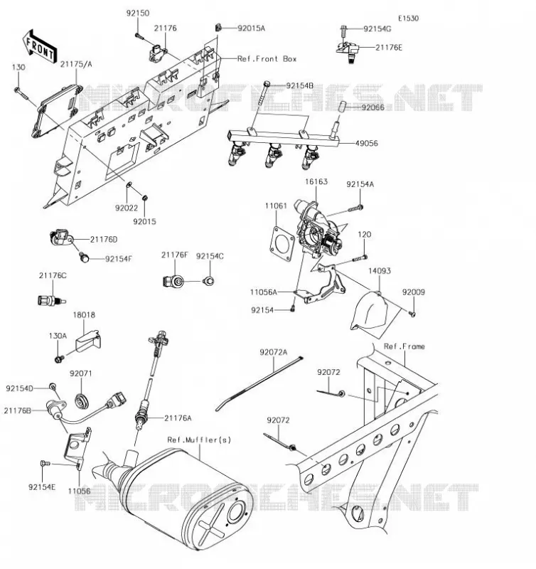 INJECTION CARBURANT Kawasaki SSV 820 2019 MULE PRO-FXR  KAF820KKF