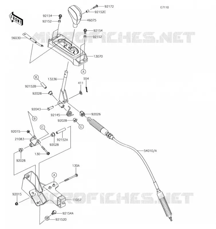 CONTROLE Kawasaki SSV 800 2019 TERYX  KRF800FKF