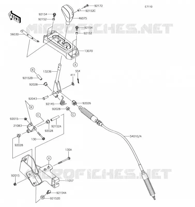 CONTROLE Kawasaki SSV 800 2019 TERYX  KRF800HKF