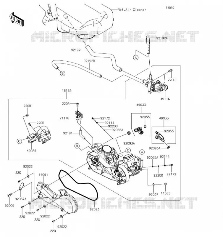 CARBU Kawasaki SSV 800 2019 TERYX 4  KRT800GKF