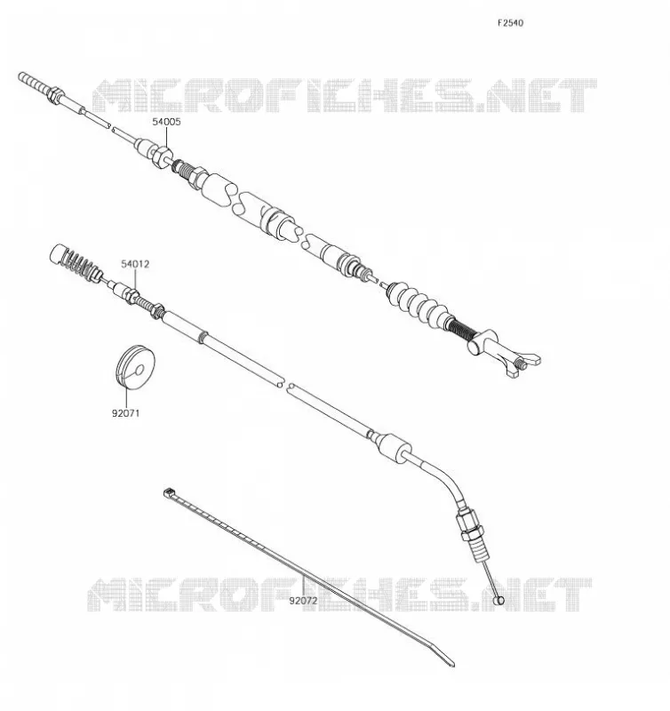CABLES Kawasaki SSV 800 2019 TERYX 4  KRT800GKFA