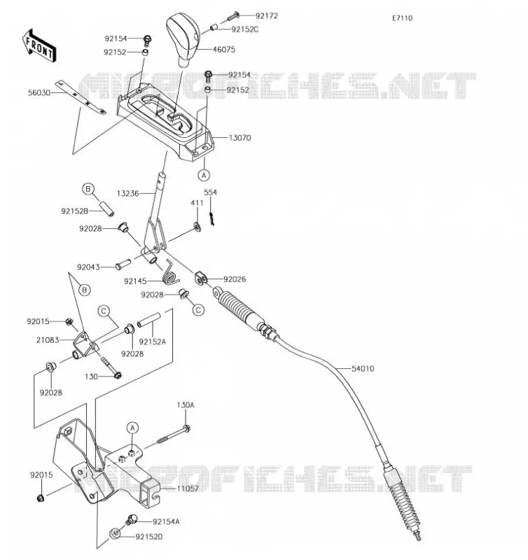CONTROLE Kawasaki SSV 800 2019 TERYX 4  KRT800GKFA
