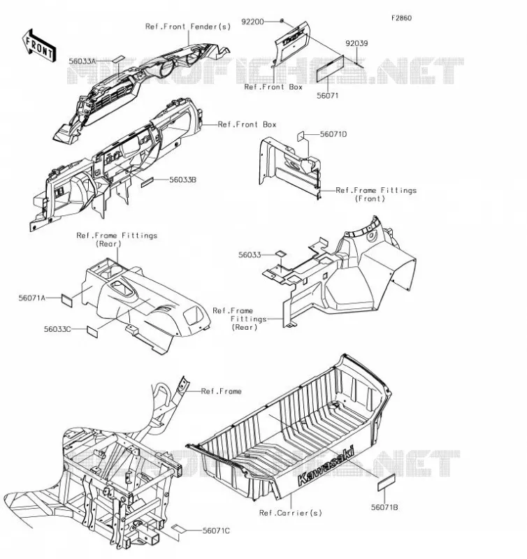 LABEL Kawasaki SSV 800 2019 TERYX 4  KRT800HKF
