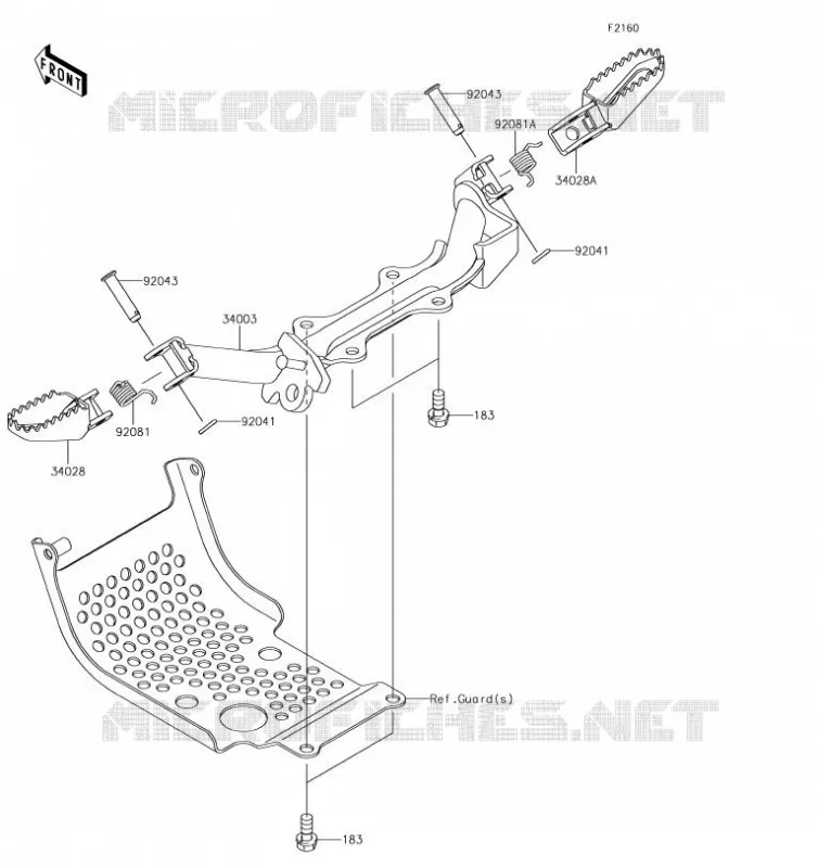 REPOSE PIED Kawasaki TOUT-TERRAIN 110 2019 KLX110L  KLX110DKF