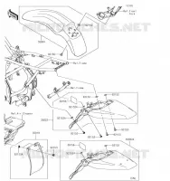 GARDE BOUE pour Kawasaki KLX140L