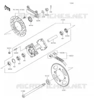 MOYEU ARRIERE pour Kawasaki KLX140L
