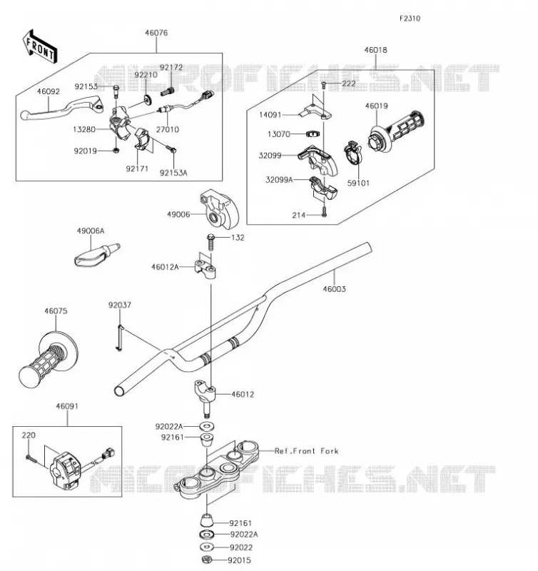 GUIDON Kawasaki TOUT-TERRAIN 140 2019 KLX140L  KLX140BKF