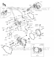 COUVERCLES MOTEUR pour Kawasaki KLX450R