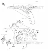 GARDE BOUE pour Kawasaki KLX450R