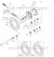 MOYEU ARRIERE pour Kawasaki KLX450R