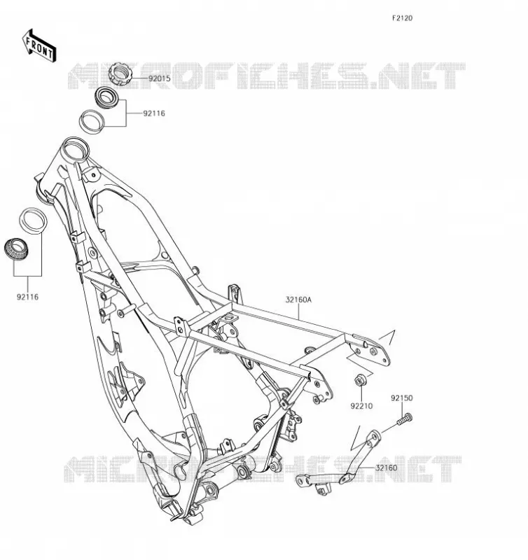 CH&Acirc;SSIS Kawasaki TOUT-TERRAIN 100 2019 KX100  KX100FKF