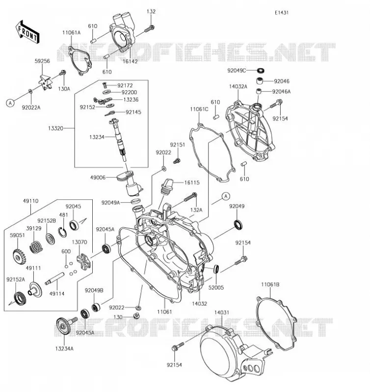 COUVERCLES MOTEUR Kawasaki TOUT-TERRAIN 100 2019 KX100  KX100FKF